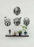 Komar Star Wars The Mandalorian Helmets Muursticker - 50 x 70 cm