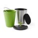 Chef'n EcoCrock Compostbak voor aanrecht, roestvrij staal, staalgrijs