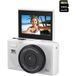 5K Compacte Digitale Camera 75MP WiFi - Compacte Vlogcamera met Autofocus, 180° 3-inch scherm, 18x zoom, voor YouTube op reis (wit - 128 g)