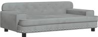 vidaXL Banc pour enfants 90x53x30 cm velours gris clair