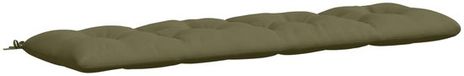 vidaXL Coussin de banc VIANEN 100% Polyester vert olive 200 x 50 x 12 cm
