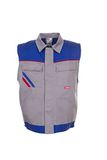 Planam vest "Highline" maat XL, zink/korenblauw/rood, 2363056