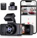 Vantrue E3 Triple 3CH 2K QuadHD Dashcam - WiFi, GPS, Vision nocturne, Mode parking