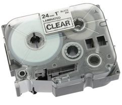 Brother TZ151 Label Tape - 24mm - Black on Clear
