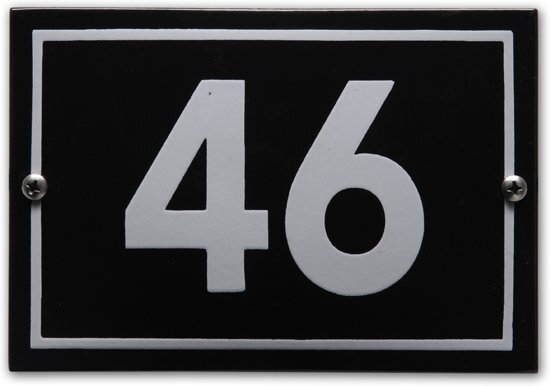EmailleDesignÂ® Huisnummer model Phil nr. 46