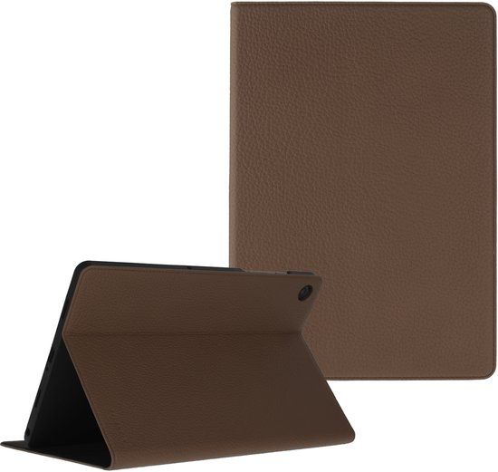 Selencia Tablet Hoes - Geschikt voor Samsung Galaxy Tab A11 Plus - Book Case - Kunstleer - Mocha Brown
