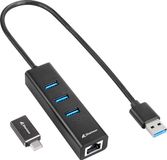 Sharkoon 4044951037575 laptop dock & poortreplicator Draadloos USB 3.2 Gen 1 (3.1 Gen 1) Type-C Zwart