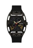 Guess Legend Analoge Quartzhorloge Zwart Kast Gemaakt Van 100% Roestvrij Staal En Een Armband Van 100% Siliconen 44 GW1074G1