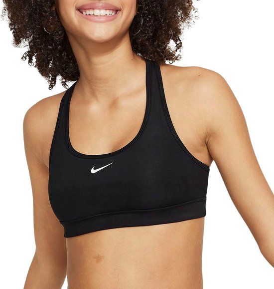 Nike Swoosh Sportbeha Meisjes - Zwart - Maat XS