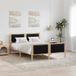 Maison Exclusive Cadre de lit Marron et Noir 135 x 190 cm Bois massif Pin