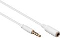 Goobay 3.5mm Jack 4-polig audio slim verlengkabel AWG28 - wit - 2 meter