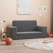 Maison Exclusive Canapé-lit enfant, 2 places, anthracite, tissu peluche doux