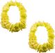 Merkloos Hawaii kransen bloemen slingers - Set van 12x stuks - neon geel