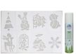 Merkloos / Sans marque Ger Import Kerst sfeer raamsjablonen met spuitsneeuw - Mix van 14x soorten - 32 x 28 cm - raamdecoratie