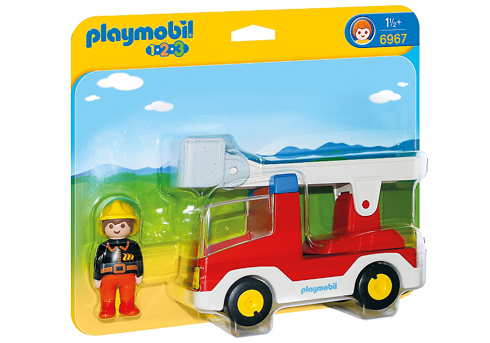 playmobil 1.2.3 Brandweerwagen met ladder