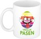 Bellatio Decorations Pasen mok / beker - Vrolijk Pasen - ei die tong uitsteekt - 300 ml keramiek