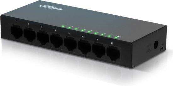 Dahua Ethernet Switch - 8 Poorten - Unmanaged - 8 x 10/100/1000 Mbps