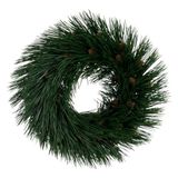 BigBuy Christmas kerstkrans groen pvc 31 x 31 cm