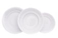 Leander Service d'assiettes Sonata, dentelle blanche, porcelaine blanche, 18 pièces