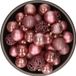Shoppartners Bv 37x Boules de Noël en plastique rose poudré (Velvet Pink) 6 cm Mix