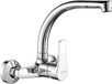 Robinet de cuisine mural pivotant à 360 degrés - Chrome Argent - Pour évier de cuisine