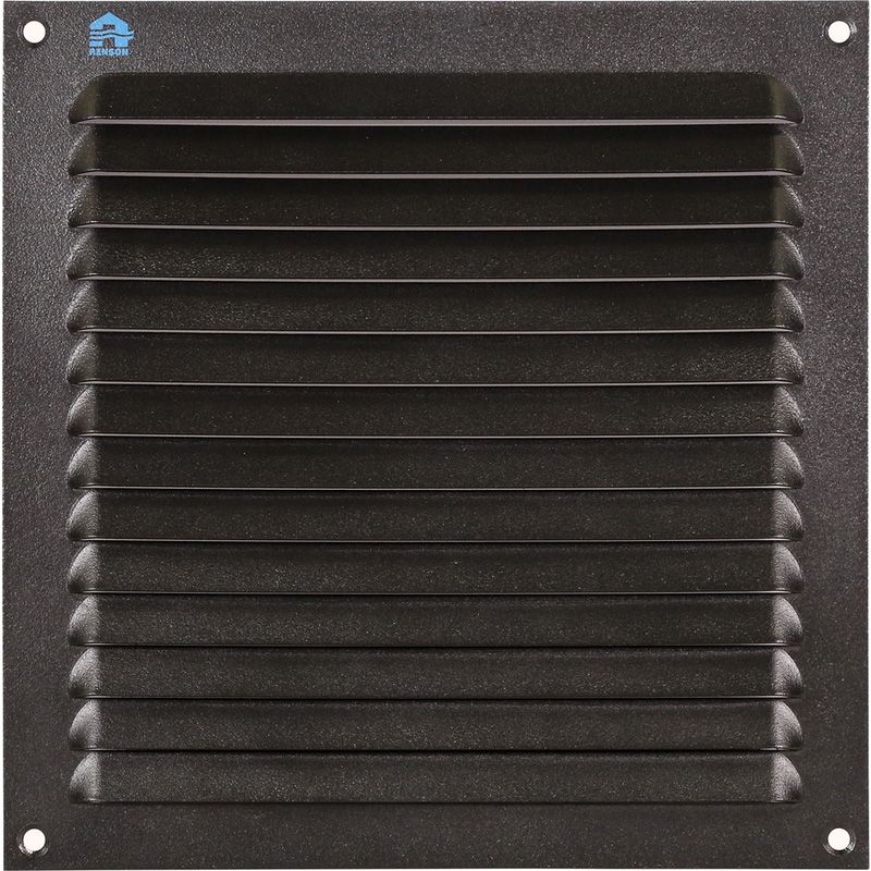 Renson Opbouw Schoepenrooster Plat Aluminium 300x300mm Zwart