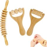 oCreon Hout massagerollen set van 3