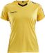 Craft Progress Contrast Shirt Korte Mouw Dames - Geel / Zwart | Maat: XS