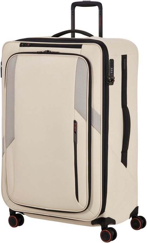 Samsonite Koffer - Glazed spinner 78/29 (4 wiel) lichtgewicht koffer - 48 x 78 x 32/35 cm - uitbreidbaar - Sandstone - 141 l