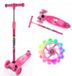 Tobbi-Toys Vélo pour enfants, avec roue d'équilibre, éclairage LED, rose, modèle Princess