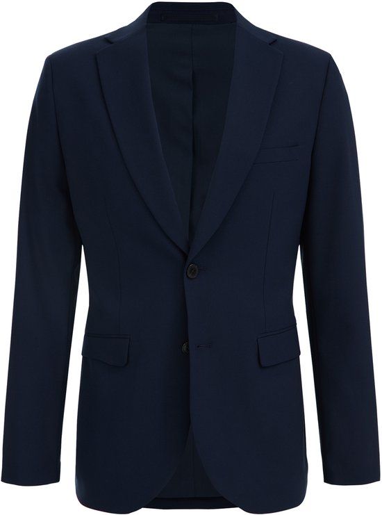 WE Fashion Heren slim fit blazer donkerblauw