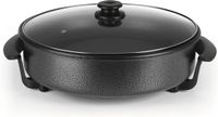 Gourmet Maxx Pizzapan met deksel, elektrisch, zwart, 41 x 13 x 40 cm, 1500 watt