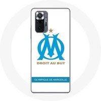 Maniacase Hoesjes voor Xiaomi Redmi Note 10 Pro Olympique de Marseille Logo witte achtergrond