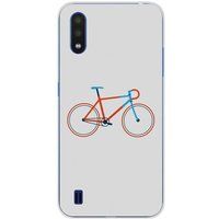 Samsung Galaxy A01 Bedrukt siliconen hoesje Bike color hipster