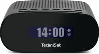 TechniSat TECHNIRADIO 50 - Compacte wekkerradio (DAB+, FM-wekker met groot LCD-display, dubbel alarm, hoofdtelefoonaansluiting, 1 watt, USB-voeding) zwart