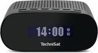 TechniSat TECHNIRADIO 50 - Compacte wekkerradio (DAB+, FM-wekker met groot LCD-display, dubbel alarm, hoofdtelefoonaansluiting, 1 watt, USB-voeding) zwart