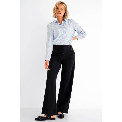 Maicazz & Zizo high waist broek donkerblauw