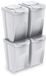 Keden Sortibox Set Van 4 Afvalbakken 4x35l Transparant