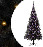 vidaXL Sapin de Noël Noir 180 cm PVC