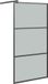 vidaXL Inloopdouchewand - 100x195 cm - Zwart - ESG-glas