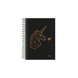 Oxford So Chic Kalender 2023 2024, dag per pagina, extra harde omslag, 12 x 18 cm, Spaans eenhoorn-design