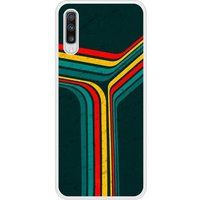 Samsung Galaxy A70 Retro lines Verstevigd hoesje met sublimatie bedrukking