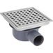 Acier Inoxydable Drain de sol en acier inoxydable pour sol, drainage de sol, drainage de douche, caniveau, drain de sol en acier inoxydable 5,9 x 5,9 pouces