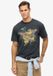 Superdry Biker Rock ruimvallend T-shirt met afbeelding Heren XXL heavy amp black