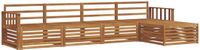 vidaXL - Bank loungeset - 5 zitplekken - Naturel - Massief Acacia Hout