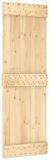 vidaXL Schuifdeur NARVIK Naturel en Zwart 70 x 210 cm