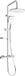 Mexen KX17 colonne de douche en applique avec douche de pluie et mitigeur thermostatique, chrome/blanc