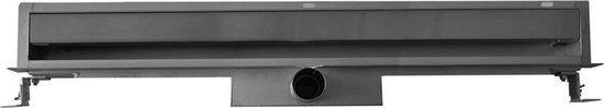 Xellanz Wiesbaden Drain Muurgoot met Flens 80 x 7 cm. - RVS - 33.4196