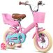 Vélo enfant, 12 pouces, rose, avec siège pour poupée et panier