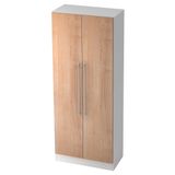 hjh OFFICE PRO Wandkast - Wit/Walnoot - 80 x 42 x 200,4 cm - Signa G 7200 RE